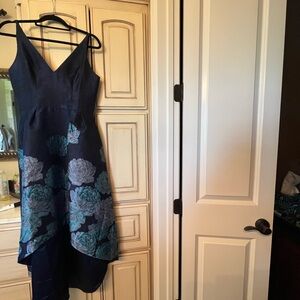 Elegant Navy Floral Dress